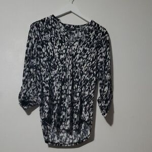 Cocomo Black and White Patterned Blouse